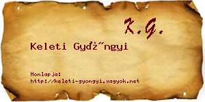 Keleti Gyöngyi névjegykártya