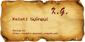 Keleti Gyöngyi névjegykártya